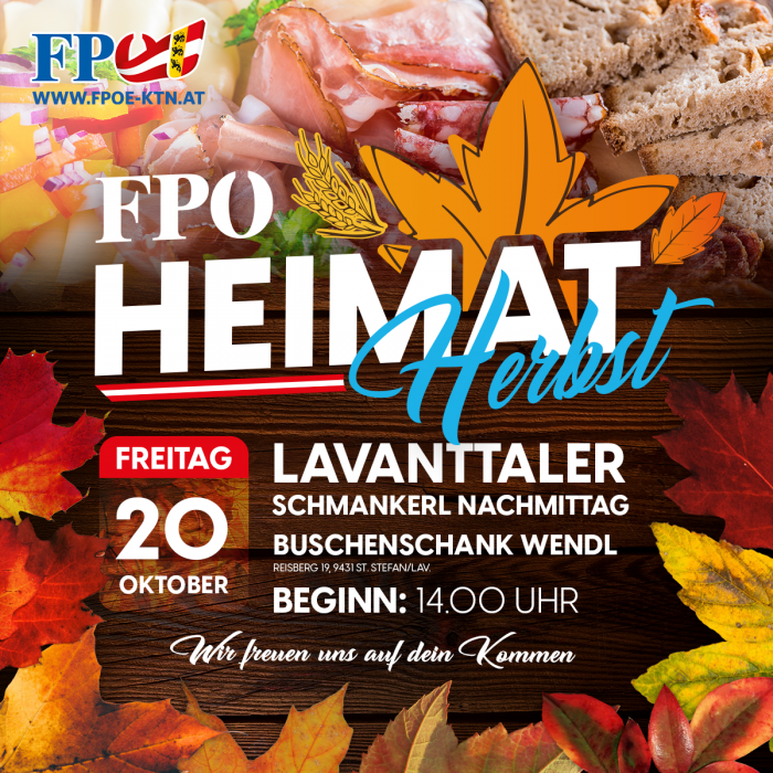 FPÖ-Heimat-Herbst "Schmankerl Nachmittag" in St. Stefan im Lavanttal